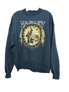 Vintage Harley-Davidson Wild Spirit Graphic crewneck Sweatshirt Horse Men's XL